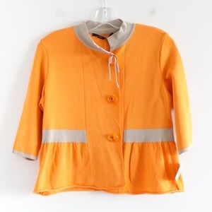 NWT Tiki Tirawa knit cardigan boutique French brand high quality top orange new